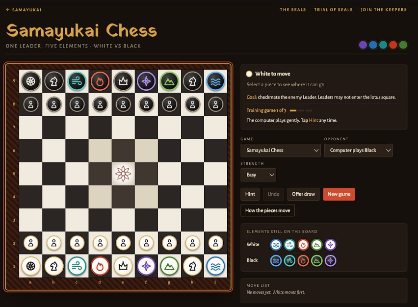 Samayukai Chess: A Game for the Restless Mind